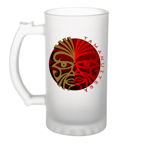 TAMANUITERĀ - Frosted Glass Beer Mug Thumbnail