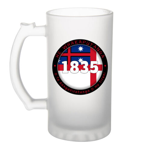 HE WHAKAPUTANGA 1835 - Frosted Glass Beer Mug Thumbnail