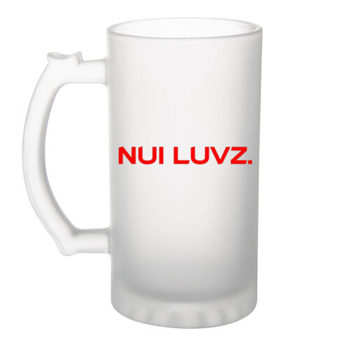 NUI LUVZ. - Frosted Glass Beer Mug Thumbnail