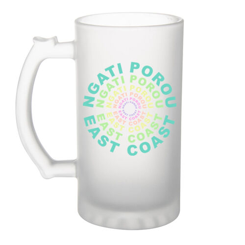 NGATI POROU CIRCLE - Frosted Glass Beer Mug Thumbnail