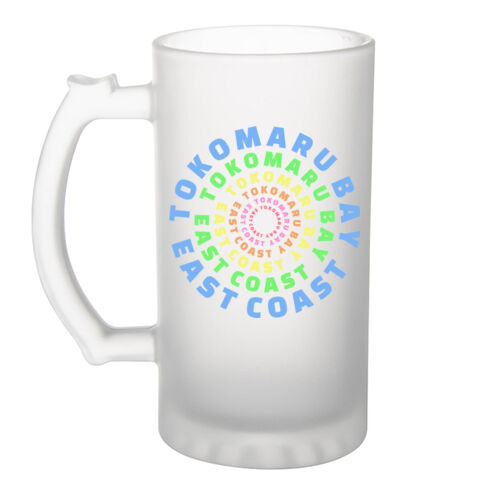 TOKOMARU BAY CIRCLE - Frosted Glass Beer Mug Thumbnail