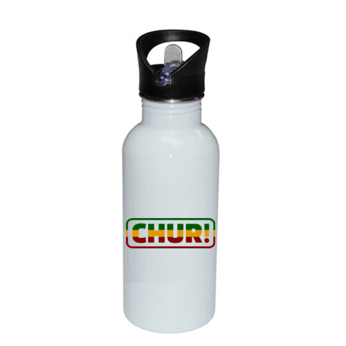 CHUR RASTA! - Stainless Bottle with Straw Top Thumbnail