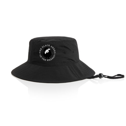 THE BLACK SHEEP OF THE WHĀNAU - AS Colour Nylon Wide Brim Bucket Hat Thumbnail