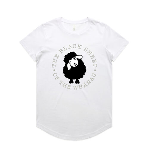 THE BLACK SHEEP OF THE WHĀNAU - AS Colour Womens Maple Curve Tee Thumbnail