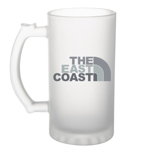 THE EAST COAST - Frosted Glass Beer Mug Thumbnail
