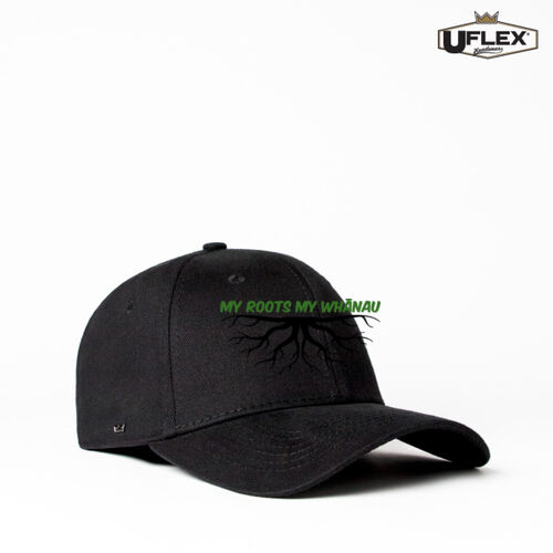 MY ROOTS MY WHĀNAU - UFlex Adults Pro Style 6 Panel Fitted Cap Thumbnail