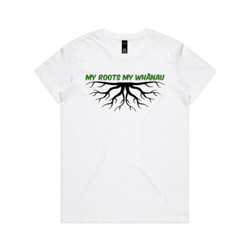 MY ROOTS MY WHĀNAU - AS Colour Womens Maple Tee Thumbnail