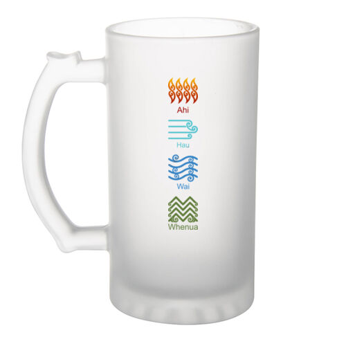 TE TAIAO - Frosted Glass Beer Mug Thumbnail