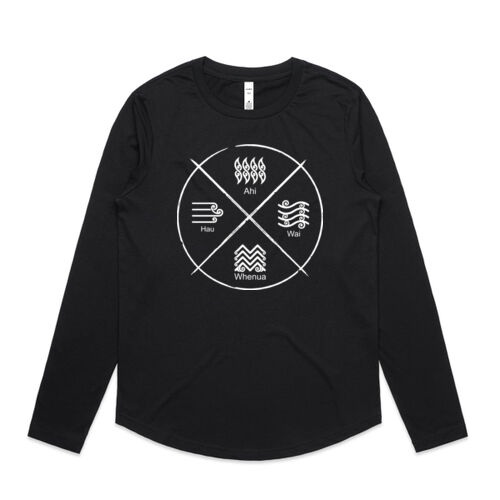 TE TAIAO - Elements - AS Colour Womens Maple Curve Longsleeve Tee Thumbnail